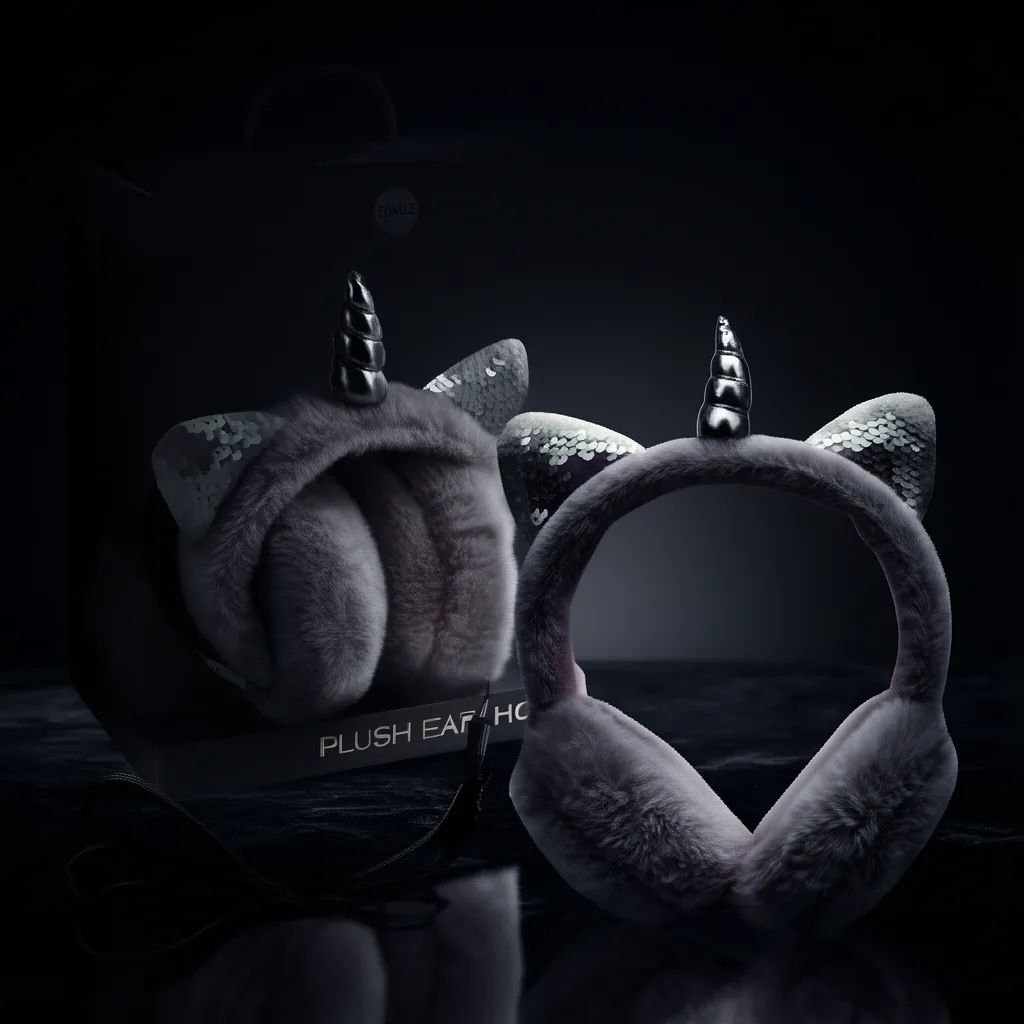 Audifonos Para Niños Con Cable Orejas De Gato, Con Luz, Vincha, Diseño De Peluche. - imagen 8