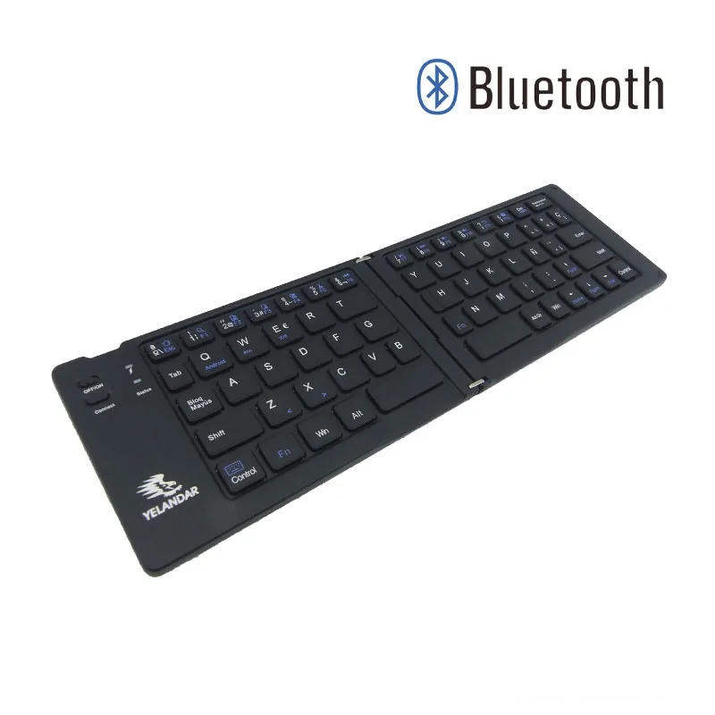 Teclado Mini Plegable Bluetooth Con Soporte Modelo FK1000 En Aluminio Y Variedad De Colores. - imagen 7