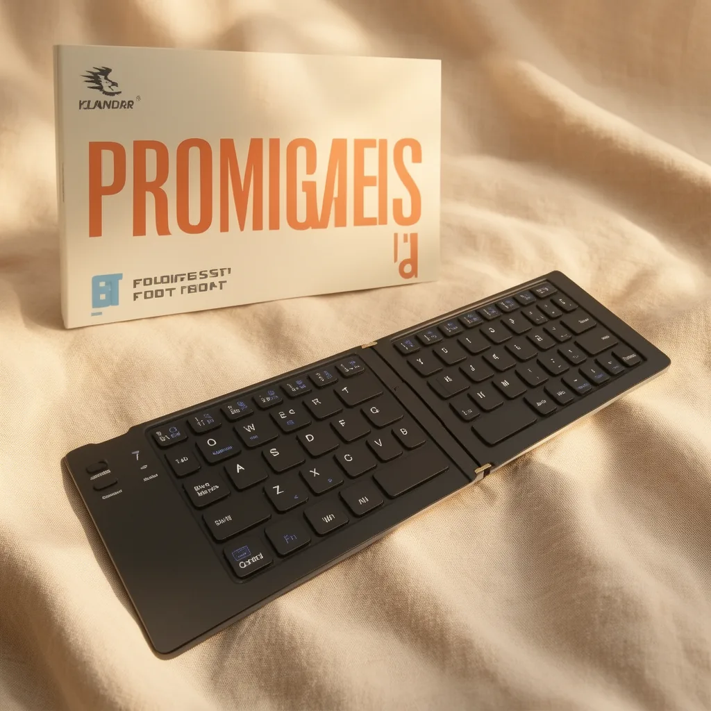 Teclado Mini Plegable Bluetooth Con Soporte Modelo FK1000 En Aluminio Y Variedad De Colores. - imagen 4