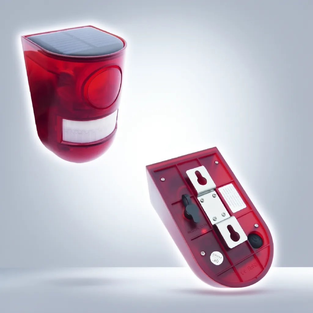 Alarma Sirena Con Baliza Solar Y Sensor De Movimiento Recargable. - imagen 9