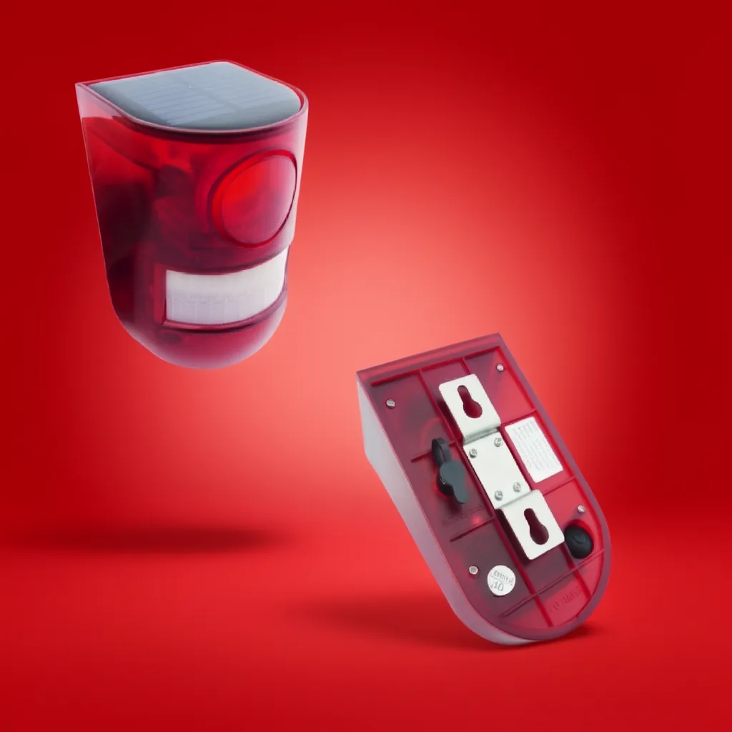 Alarma Sirena Con Baliza Solar Y Sensor De Movimiento Recargable. - imagen 10