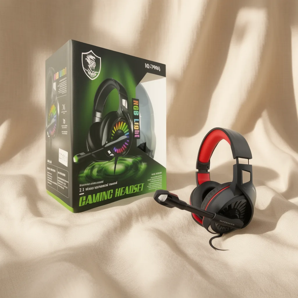Audifono Para Gamer Con Microfono, IG-7900, Con 2 Plug 3,5Mm, Con Luz RGB. En Caja. - imagen 6