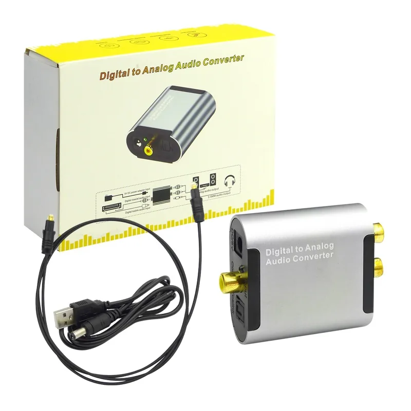 Convertidor De Audio Digital A Analogo Con Cable Optico - imagen 1