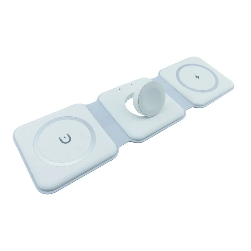 Cargador Inalambrico 3 En 1 Compatible Magsafe, Lightning, Smartwatch, Audifono Y Smartphone - imagen 1