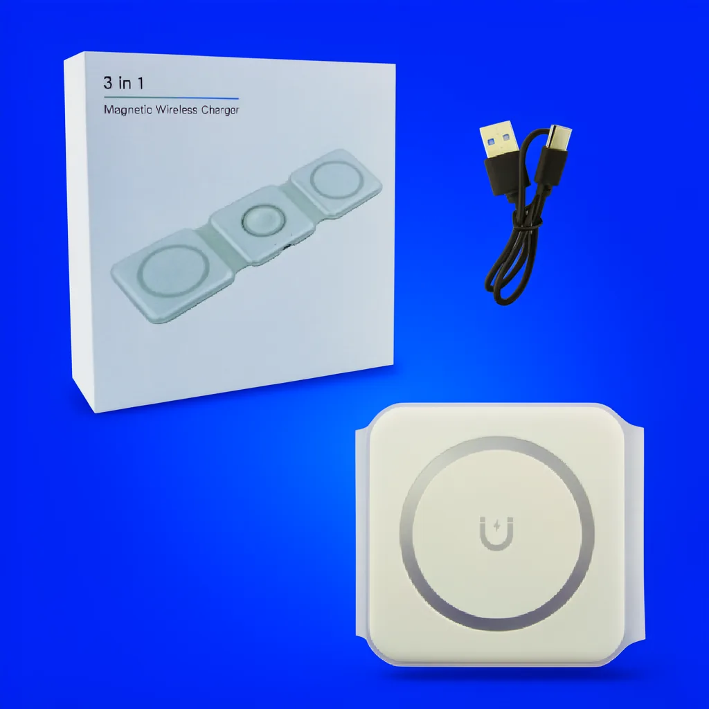Cargador Inalambrico 3 En 1 Compatible Magsafe, Lightning, Smartwatch, Audifono Y Smartphone - imagen 9