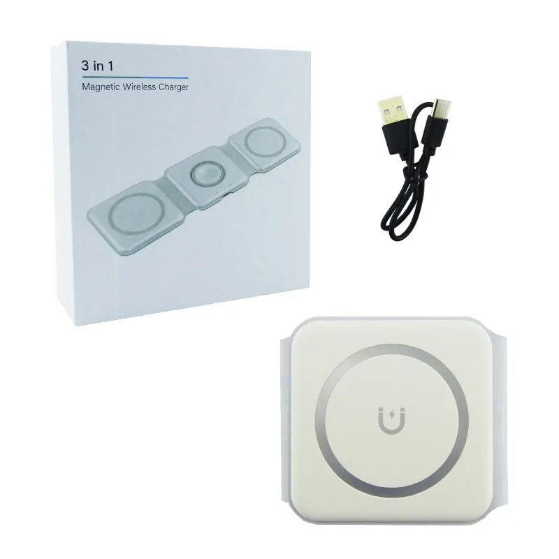 Cargador Inalambrico 3 En 1 Compatible Magsafe, Lightning, Smartwatch, Audifono Y Smartphone - imagen 5