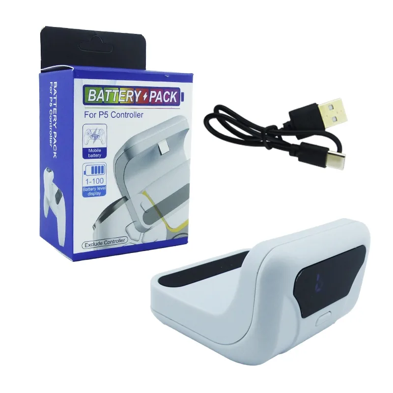 Bateria Externa Para Joystick Playstation 5 Modelo SND-2033 Con Pantalla LED Y Recargable Por USB Type-C - imagen 5