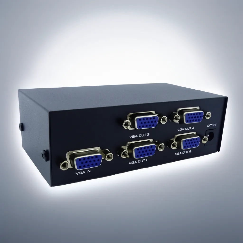 Spliter VGA De 1 Entrada Por 4 Salidas De 200MHZ Con Transformador. - imagen 8