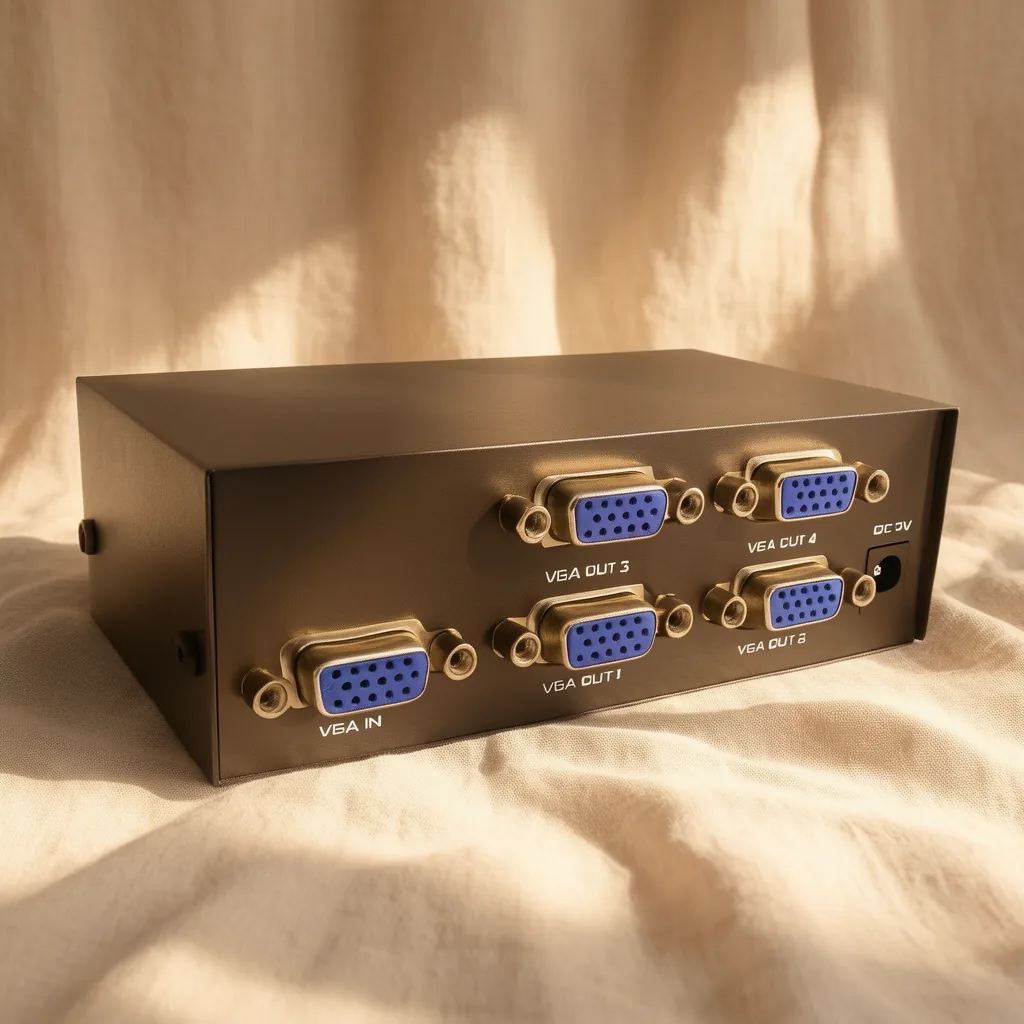 Spliter VGA De 1 Entrada Por 4 Salidas De 200MHZ Con Transformador. - imagen 9