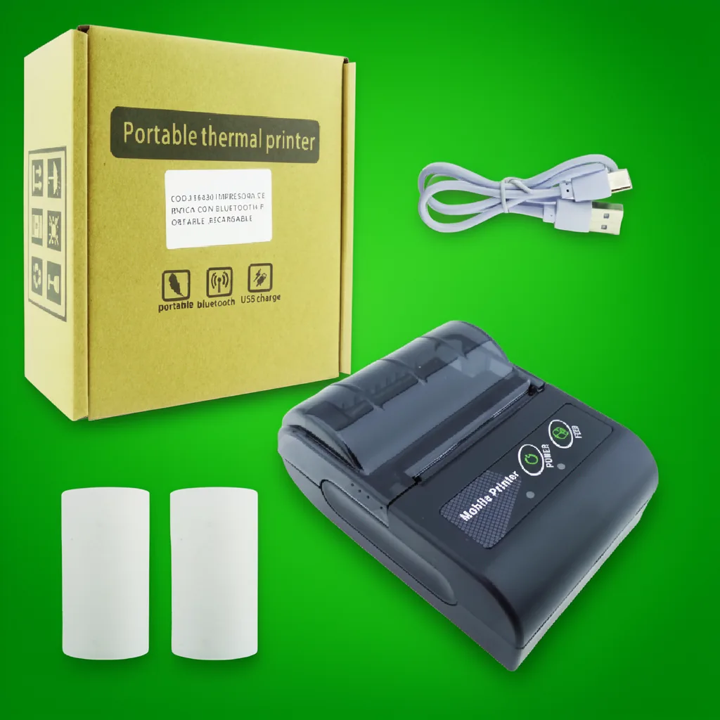 Impresora Termica TYPEC Mini Bluetooth Con 2 Rollos De Papel De 58 Mm. - imagen 6