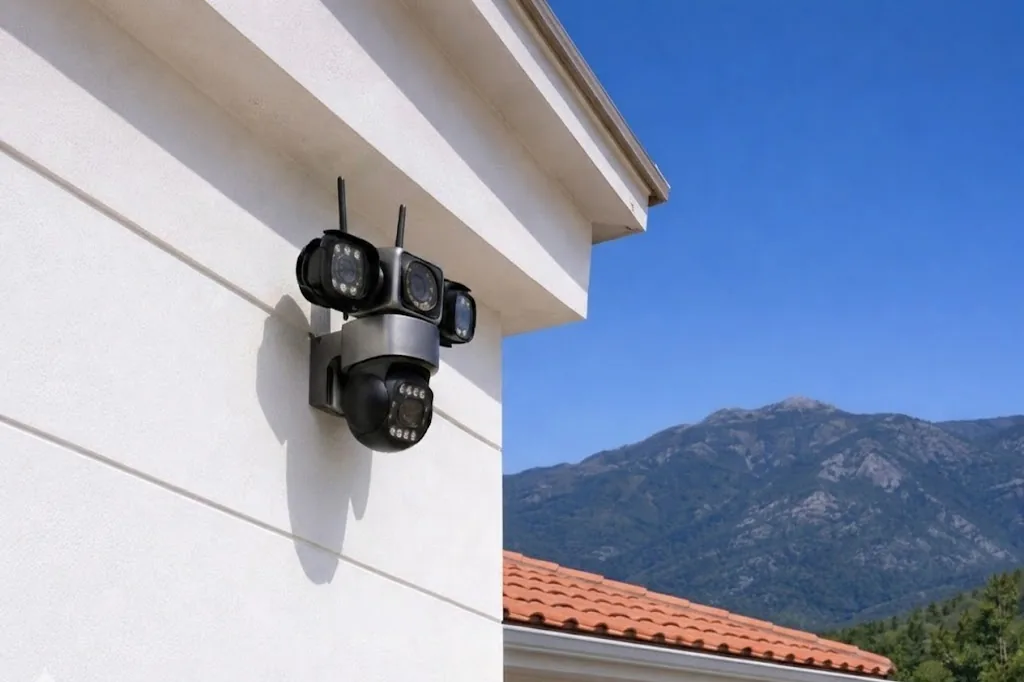 Camara De Vigilancia Ip Wifi Triple Camara 2 Mp - Control celular - imagen 2